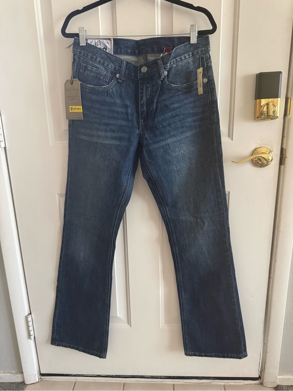 Stetson Men's Slim Straight Dark Blue Jeans